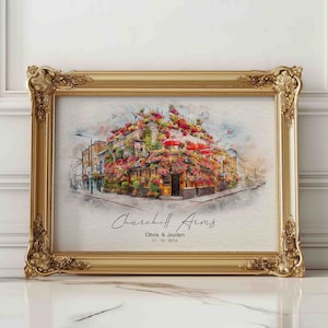 Where We Met-verjaardagscadeau, Valentijnsdagcadeau, aangepast portret eerste date, waar hij voorstelde, cadeau voor hem, onze eerste date, cadeau voor haar