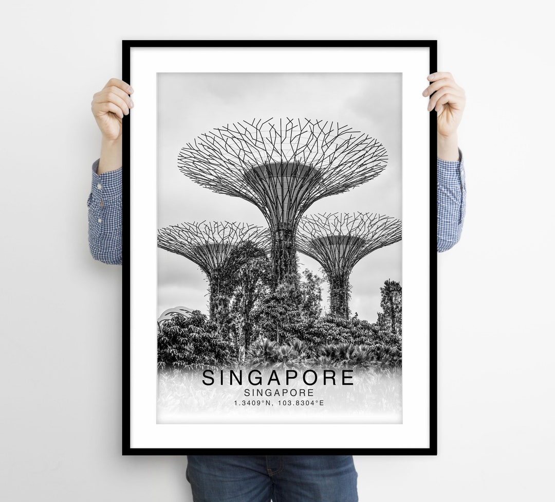 Singapore Travel Print, Singapore Poster Print, Singapore Wall Art Minimalist, Prints of
