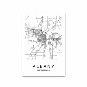 Albany Map, Albany City Map, Map Poster, Map Print, Albany Map Poster, Albany Map Print, Street ...