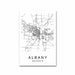 Albany Map, Albany City Map, Map Poster, Map Print, Albany Map Poster, Albany Map Print, Street ...