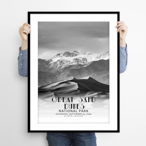 Great Sand Dunes National Park Poster, Great Sand Dunes National Park Print, National Part Art, Great Sand Dunes Photo Travel Poster