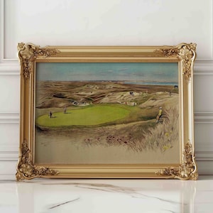Golfschilderkunst, vintage golfbaanafdruk, grote golfmuurkunst, golfposters, sportkunstafdrukken, golffoto's voor kantoor, sportdecor