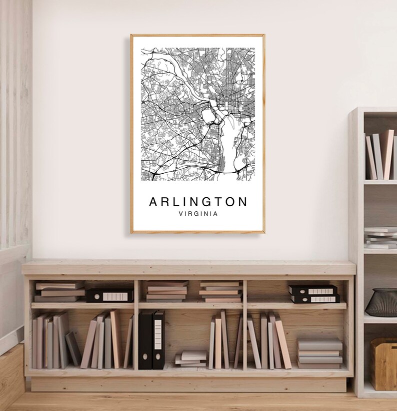 Arlington Map Arlington City Map Map Poster Map Print - Etsy