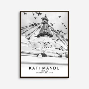 Katmandou, Katmandou Print Noir et Blanc, Nepal Wall Art, Nepal Poster, Nepal Photo, Nepal Wall Decor, Katmandou Poster, Nepāl, Asia Print image 6