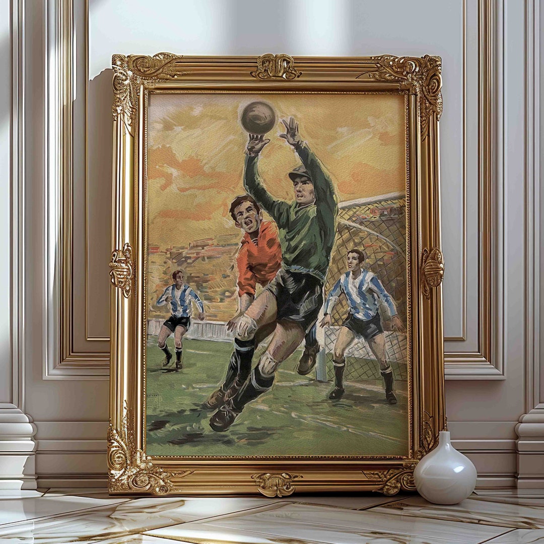 Vintage Soccer Art Print: Retro Sports Poster - Etsy