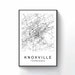 Knoxville Map Minimalist Map Knoxville Map Print Knoxville - Etsy