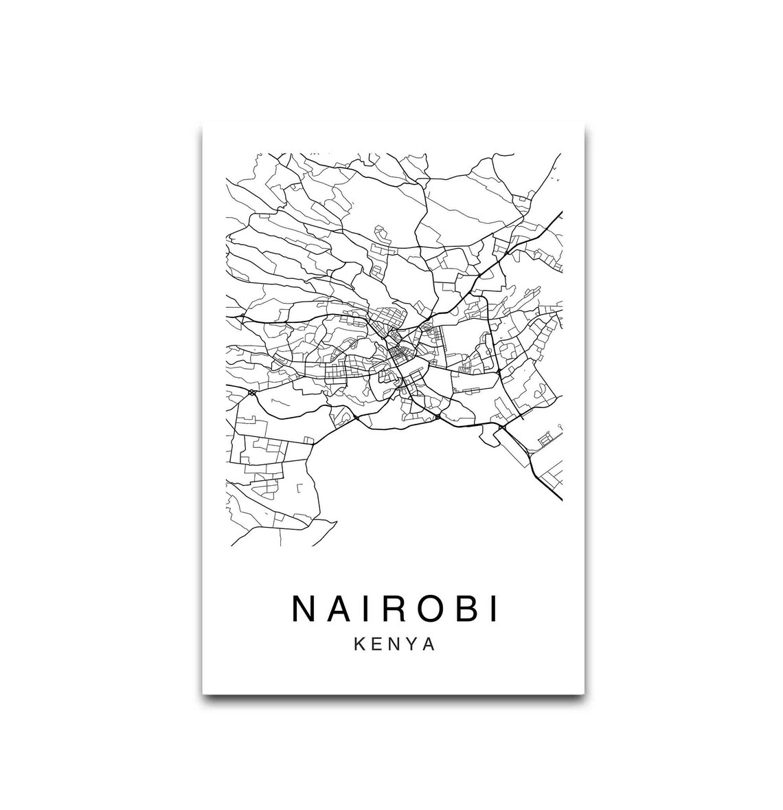 Nairobi Map Nairobi City Map Map Poster Map Print Nairobi | Etsy