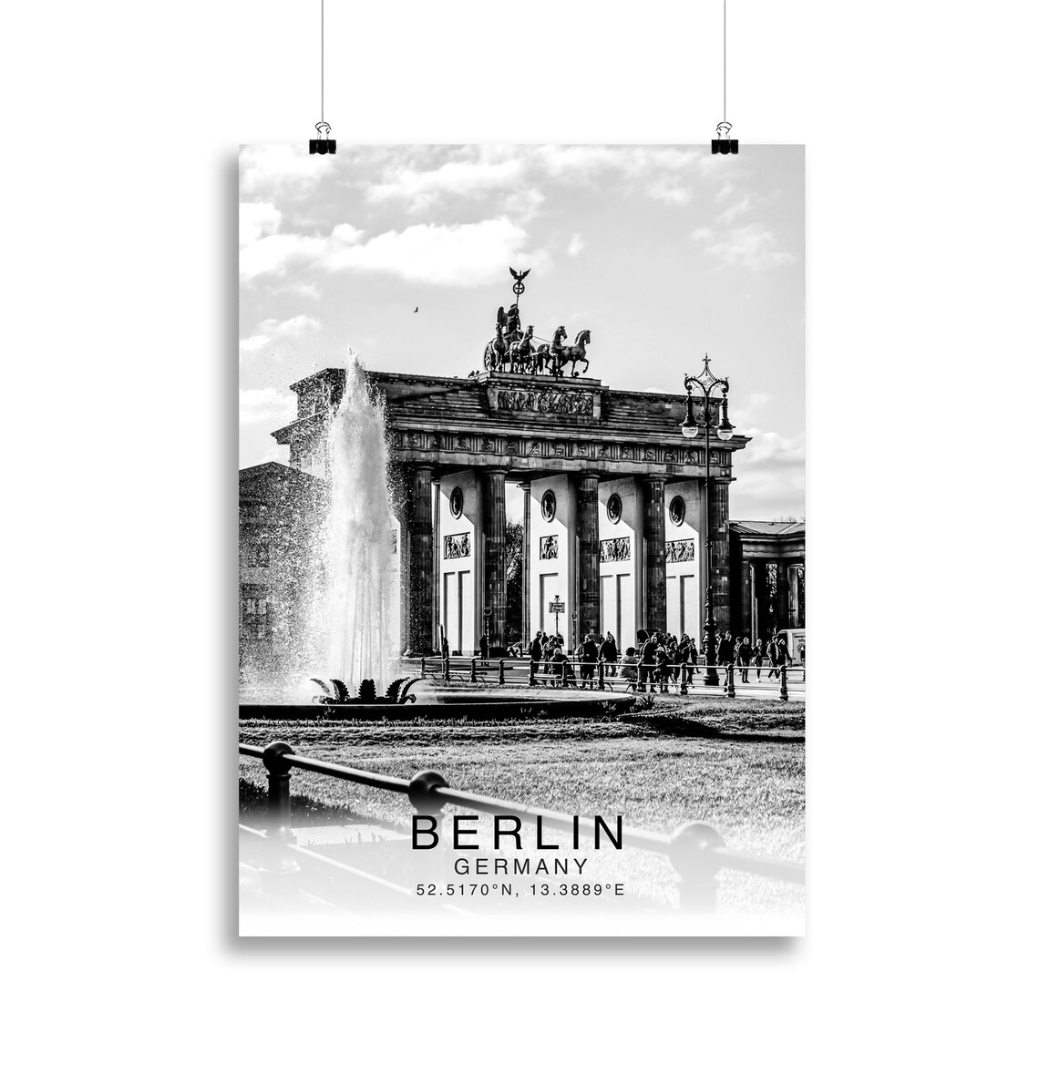 Berlin Germany Travel Print Berlin Black and White City Etsy