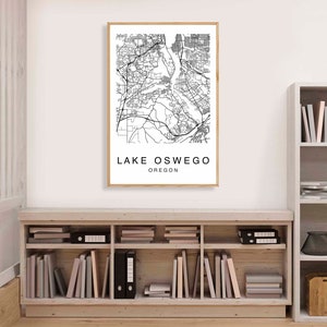City of Lake Oswego Map Lake Oswego City Map Map Poster Map - Etsy
