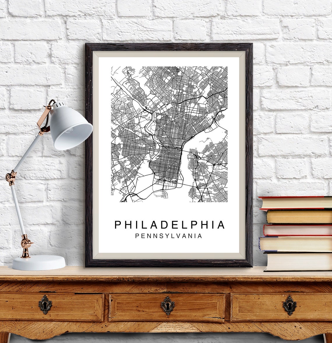 Custom Map Wall Art Print Poster Set of 3 City Map Street | Etsy