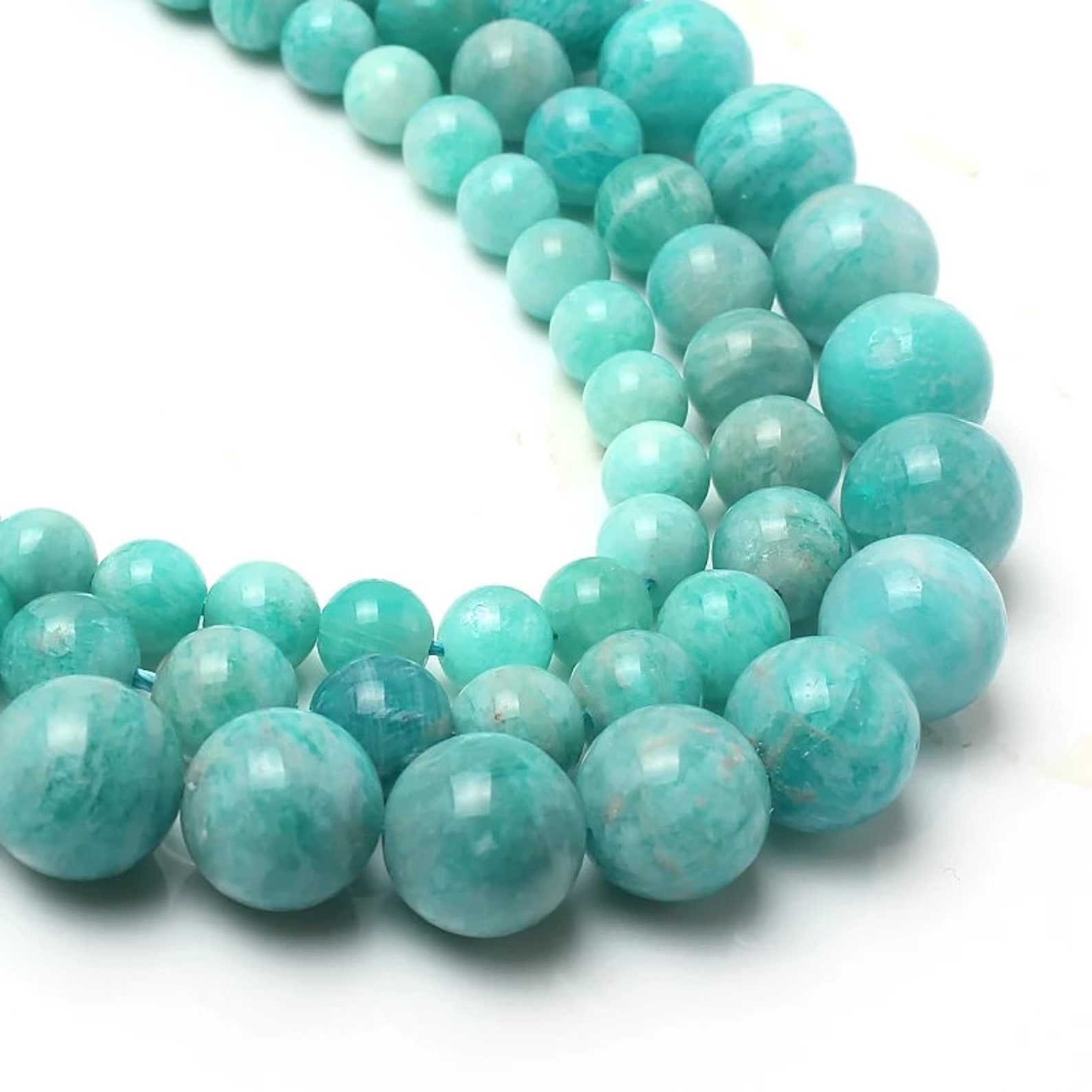 Natural Genuine Amazonite beads AAA Quality 68&10MM Size Etsy