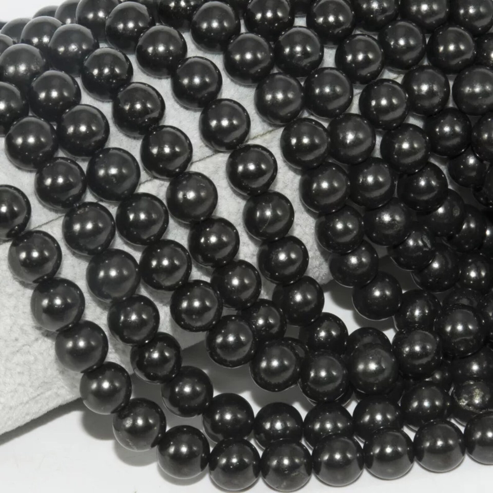 Natural Genuine Shungite Beads AAA Quality 8MM Size Etsy