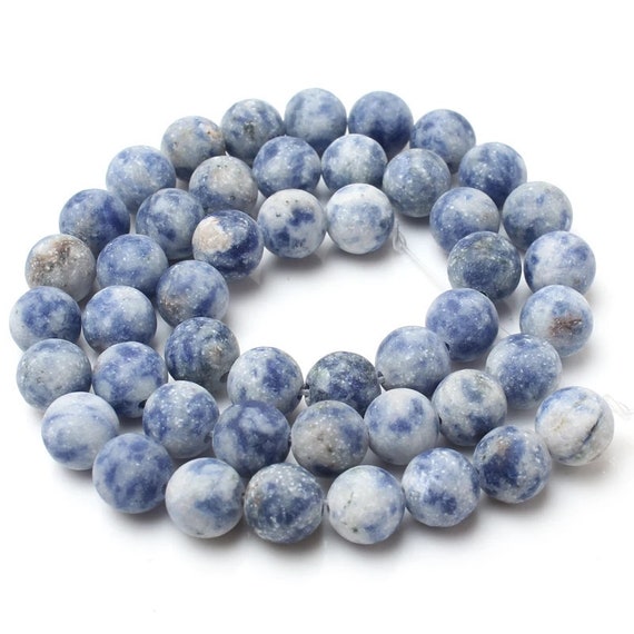 Natural AAA Grade Blue Sodalite Jasper Gemstone Polygonal Faceted Round Beads 