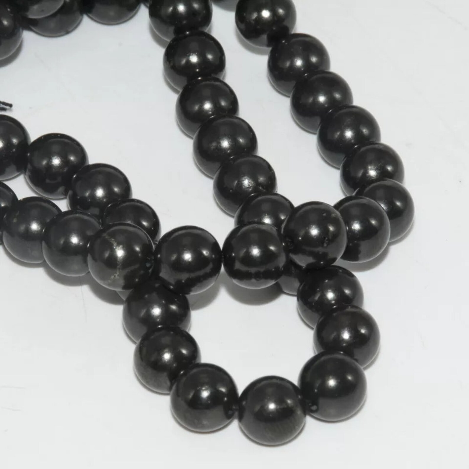 Natural Genuine Shungite Beads AAA Quality 8MM Size Etsy
