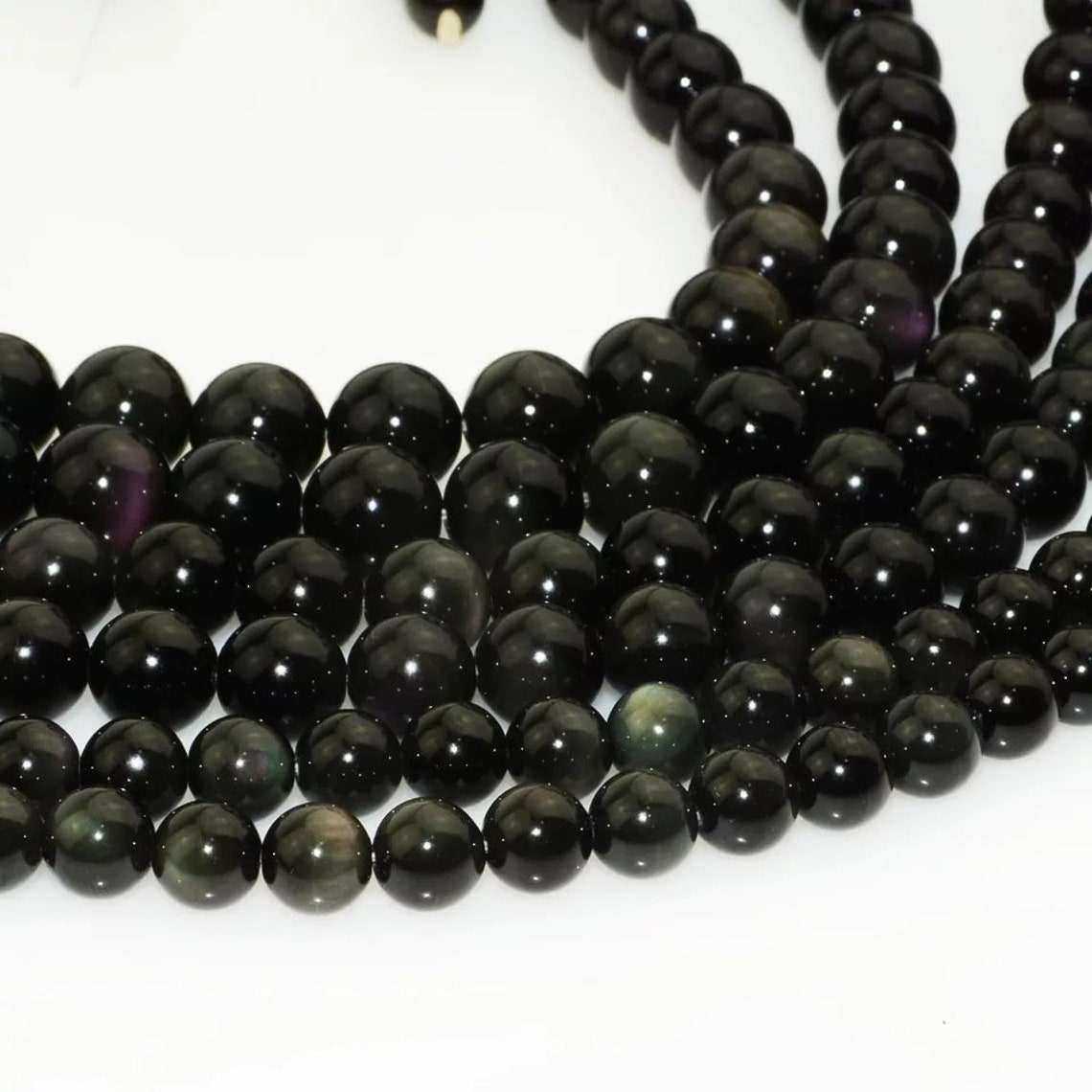 Natural Rainbow Obsidian Beads AAA Quality 81012MM Size Etsy