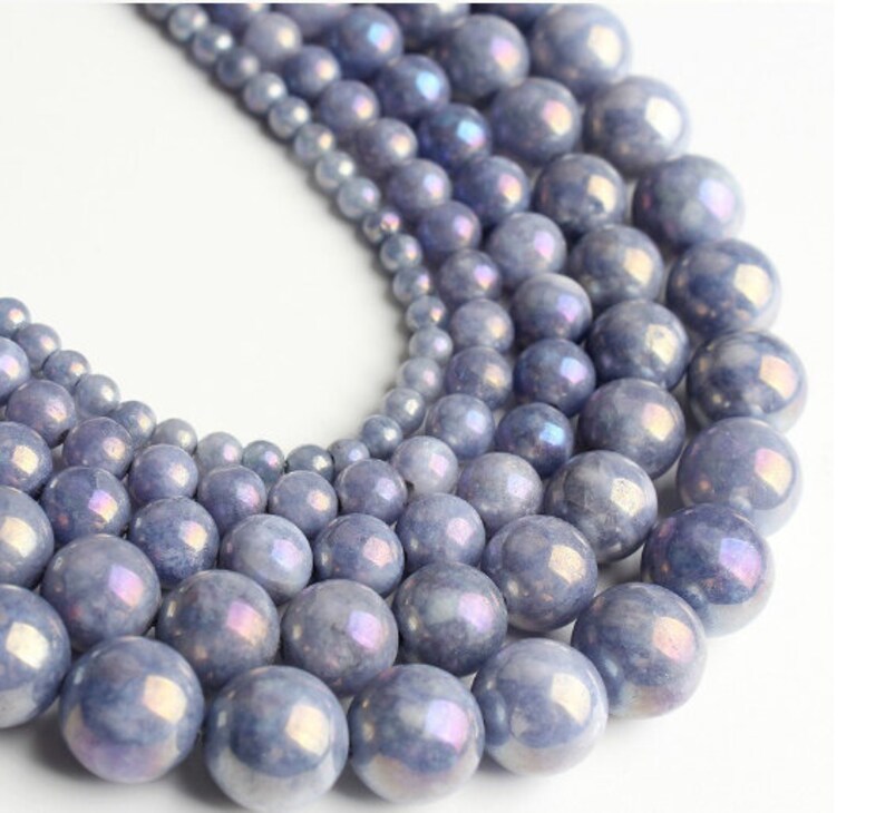 Dark Blue Angelite Beads AAA Quality 4,6,8,10,12MM Size available,Round Beads,Smooth Beads,Jewelry Making,Polished Loose Angelite Beads