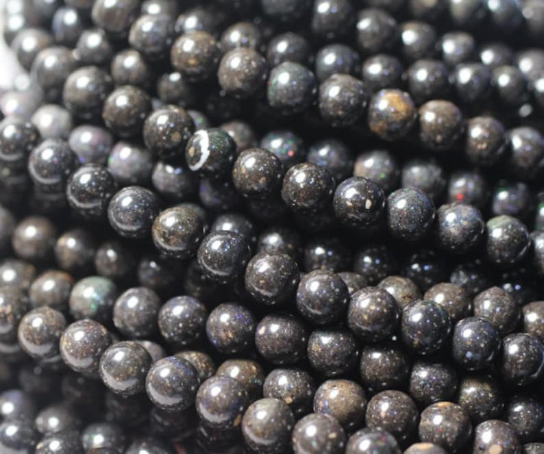 Natural Australia Black Opal Beads AAA Quality 6MM Size | Etsy