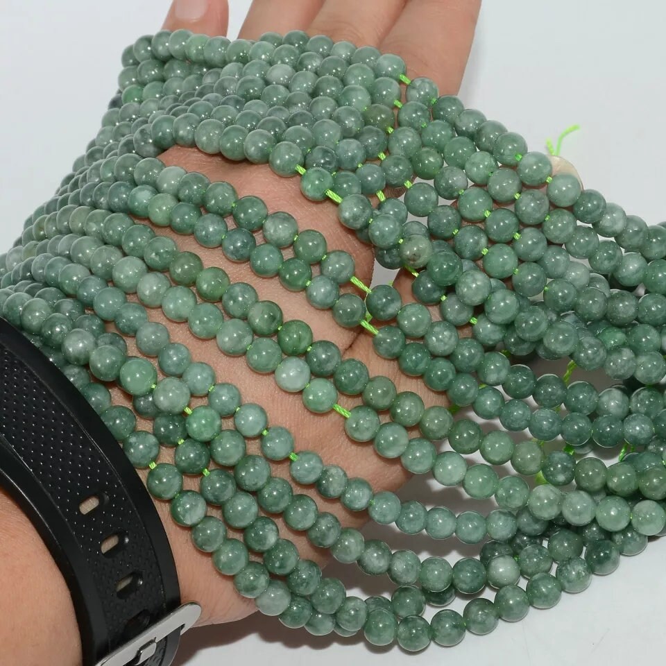 Natural Dark Green Burma Jade/Jadeite Beads AAA Quality 8MM | Etsy