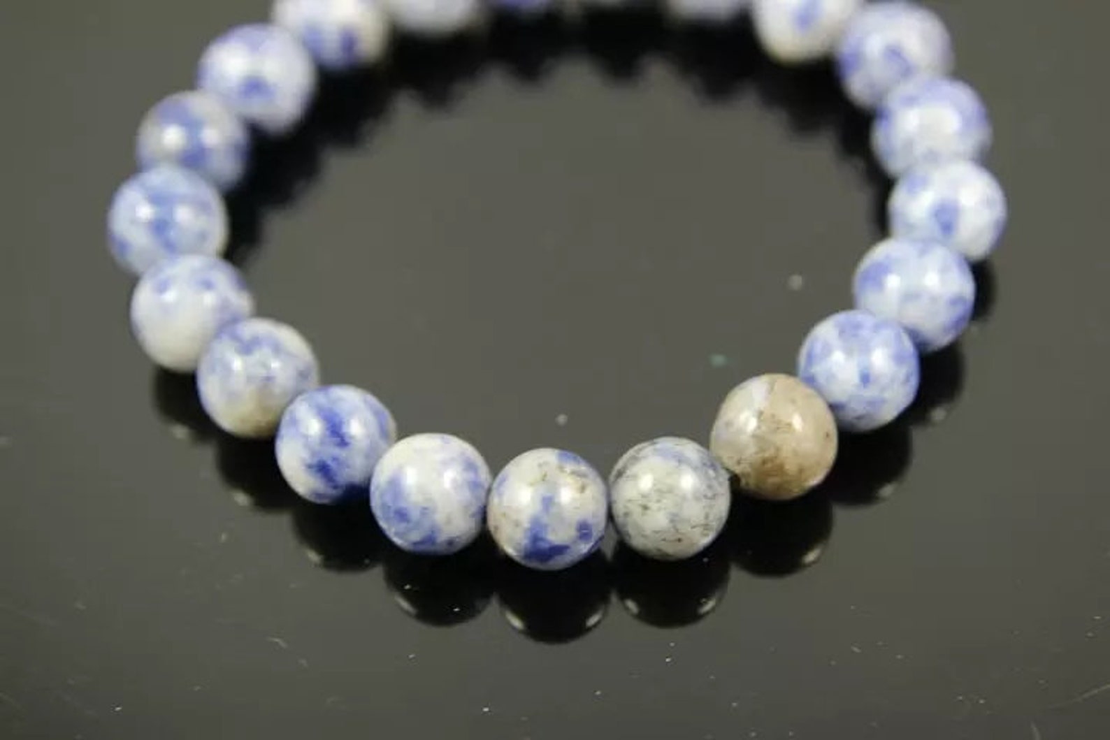 Natural Blue Stone Bracelet AAA Quality 4 68& 10MM Size Etsy UK