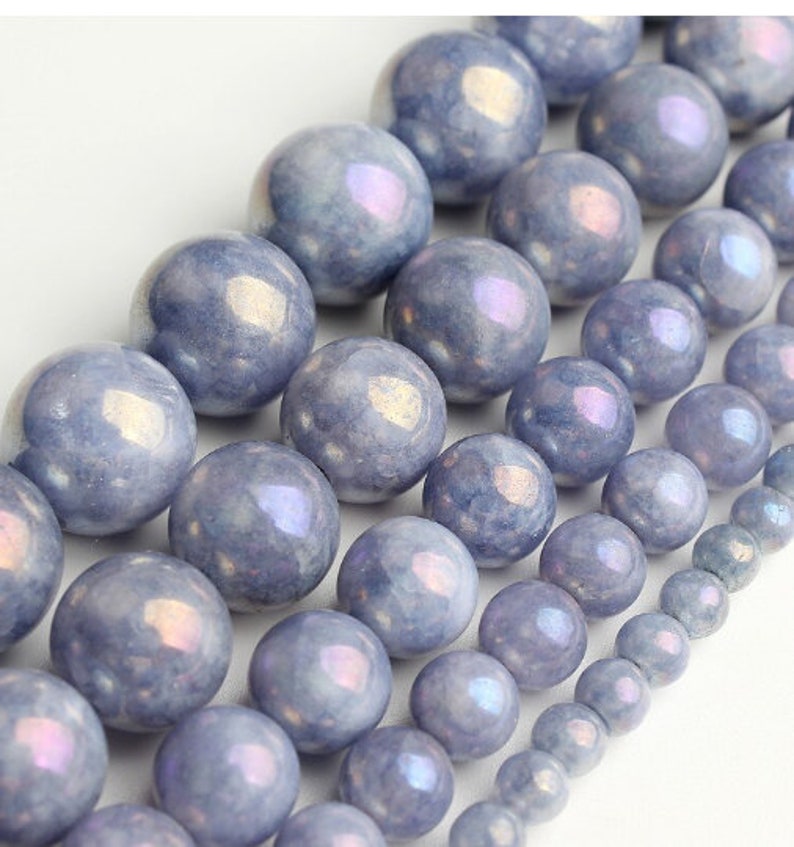 Dark Blue Angelite Beads AAA Quality 4,6,8,10,12MM Size available,Round Beads,Smooth Beads,Jewelry Making,Polished Loose Angelite Beads