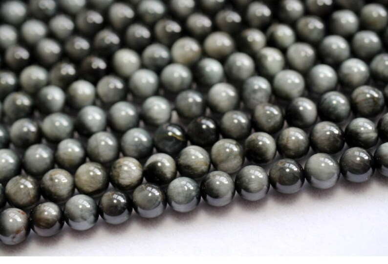 Natural Brazil Grey Cat/'s Eye Beads AAA Quality 6MM Size available,Round Beads,Smooth Round Beads,Jewelry Making,Polished Cat/'s Eye Bead