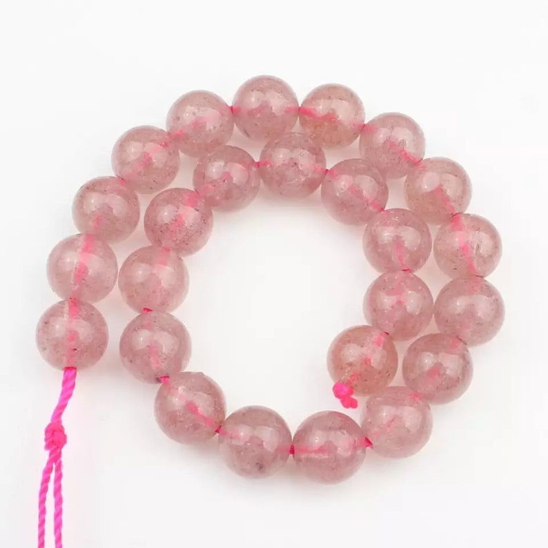 /& 10MM Size available,Round Beads,Smooth Beads,Jewelry Making,Polished Strawberry Quartzs Beads Strawberry Quartzs Beads AAA Quality 6,8