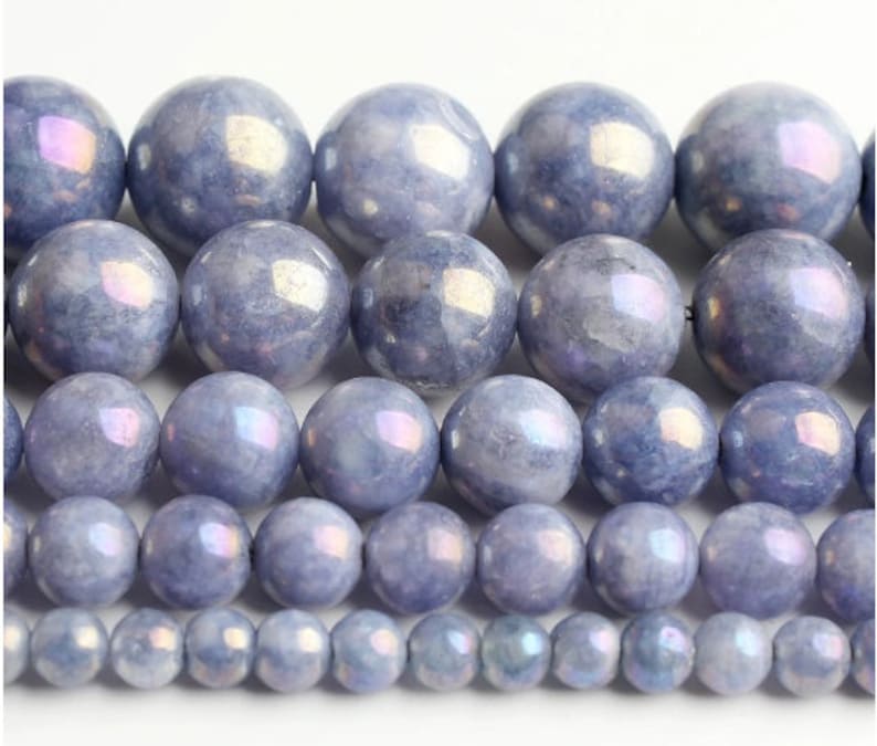 Dark Blue Angelite Beads AAA Quality 4,6,8,10,12MM Size available,Round Beads,Smooth Beads,Jewelry Making,Polished Loose Angelite Beads