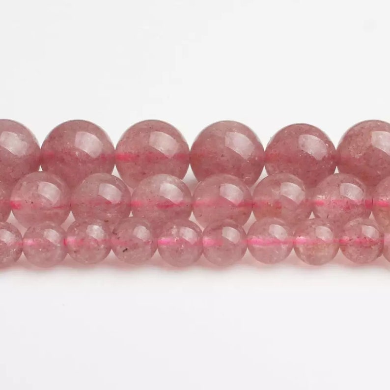 /& 10MM Size available,Round Beads,Smooth Beads,Jewelry Making,Polished Strawberry Quartzs Beads Strawberry Quartzs Beads AAA Quality 6,8