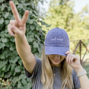 Cool Aunt Embroidered Pigment-Dyed Baseball Cap (MoonTime Font) - ADULT SIZING