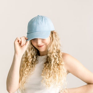 Plain/Blank Pigment-Dyed Baseball Cap NO EMBROIDERY Adult Unisex & Kids Sizing image 1