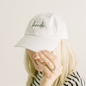 Bride Embroidered Pigment-Dyed Baseball Cap MoonTime Font Adult Unisex & Kids Sizing image 2