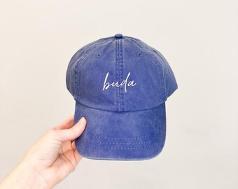 Buda Embroidered Pigment-Dyed Baseball Cap (MoonTime Font)