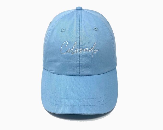 Colorado Embroidered Pigment-Dyed Baseball Cap (MoonTime Font) - ADULT SIZING