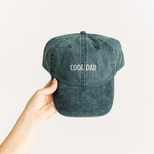 Cool Dad Embroidered Pigment-Dyed Baseball Cap (Block Condensed Font) - ADULT SIZING