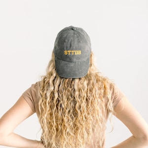 STTDB Embroidered Pigment-Dyed Baseball Cap (Sport Font) - ADULT SIZING