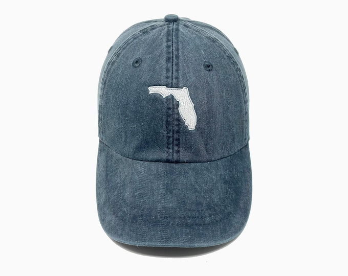 Florida (FL) State Embroidered Pigment-Dyed Baseball Cap