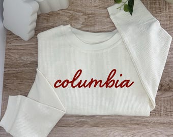 Columbia Embroidered Corduroy Crewneck Pullover - ADULT UNISEX SIZING
