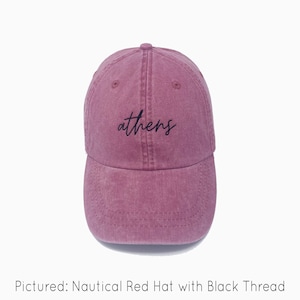 Athens Embroidered Pigment-Dyed Baseball Cap (MoonTime Font) - ADULT SIZING