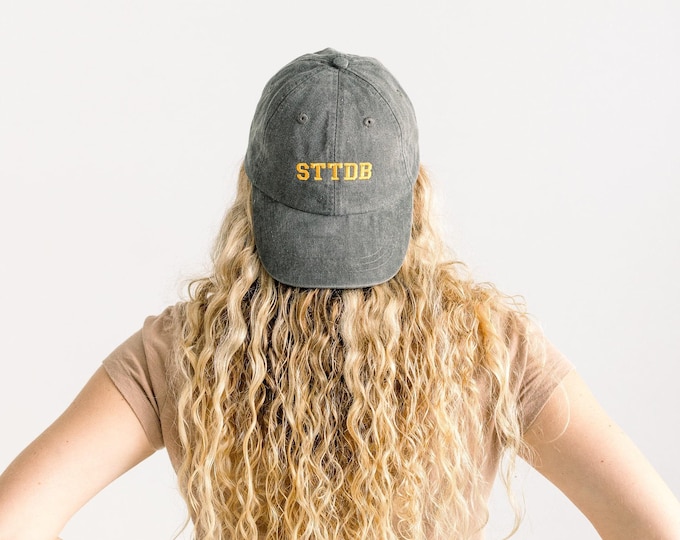 STTDB Embroidered Pigment-Dyed Baseball Cap (Sport Font)