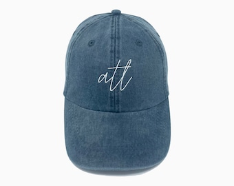 ATL Embroidered Pigment-Dyed Baseball Cap (MoonTime Font)