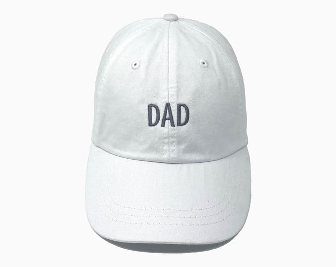 Dad Embroidered Pigment-Dyed Baseball Cap (Block Condensed Font)