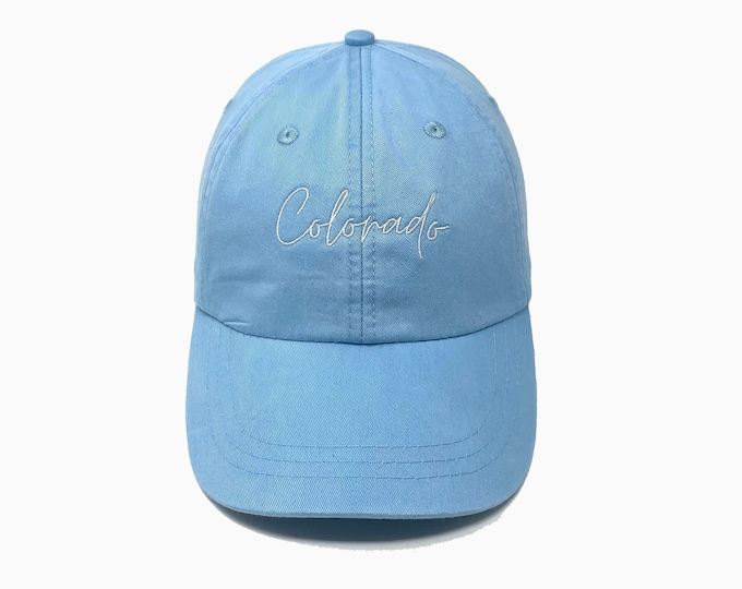 Colorado Embroidered Pigment-Dyed Baseball Cap (MoonTime Font)