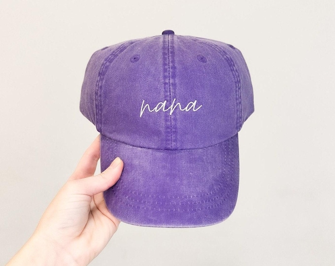Nana Embroidered Pigment-Dyed Baseball Cap (MoonTime Font)