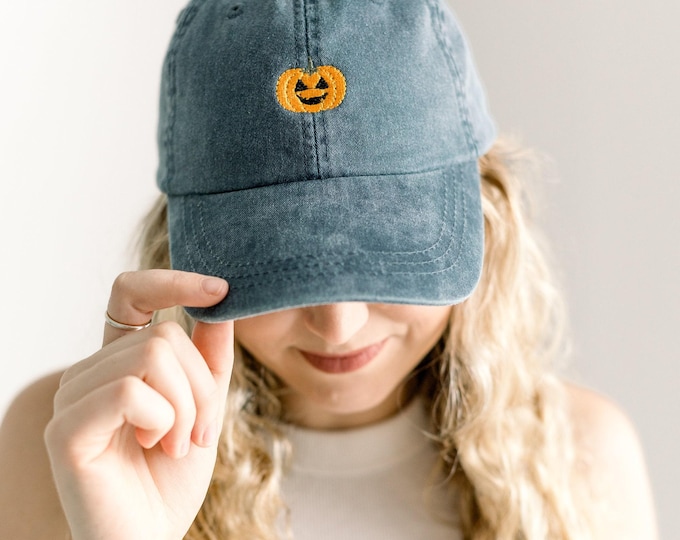 Jack O'Lantern Embroidered Pigment-Dyed Baseball Cap