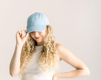 Plain/Blank Pigment-Dyed Baseball Cap (NO EMBROIDERY)