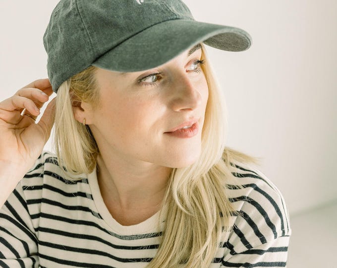 Babe Embroidered Pigment-Dyed Baseball Cap (MoonTime Font)