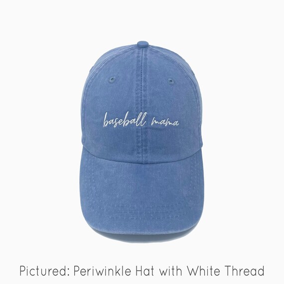 Baseball Mama Embroidered Pigment-Dyed Baseball Cap (MoonTime Font)