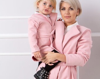 mom and daughter matching cardigans