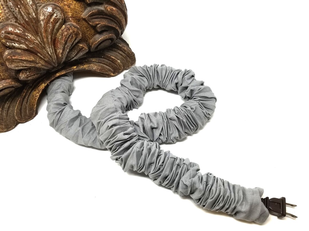Gray Linen Lamp Cord Cover Fabric Cord Cover 9ft X 2in Cord Etsy