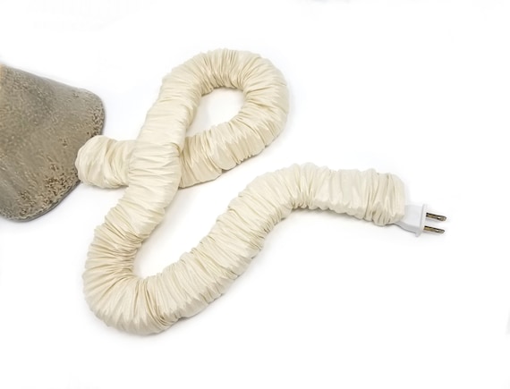 Off White Ivory 9 Ft X 2 In Lamp Cord Cover Fabric Lamp Cord Cover Fabric, White Fabric Lamp Cord Cover